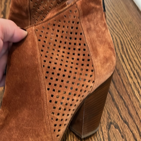 Diane Von Furstenberg brown suedeleather boots size 9 - Picture 2 of 4